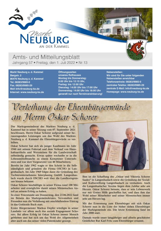 Amtsblatt Nr. 13 2022