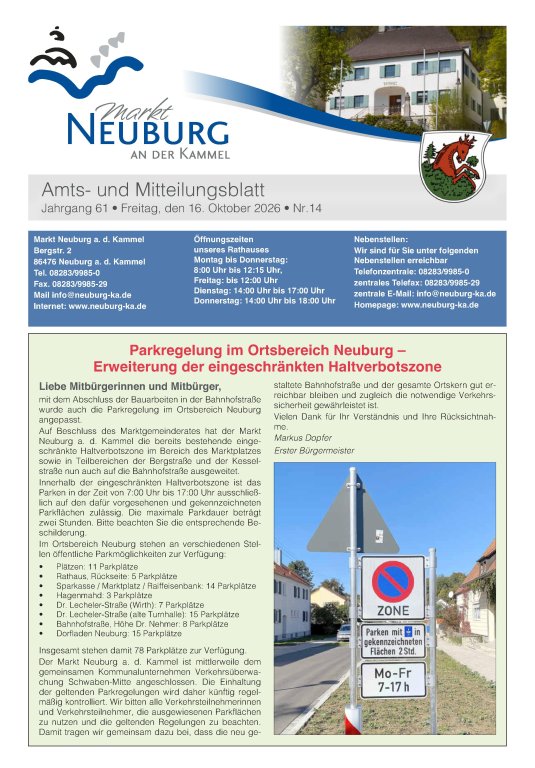 Amtsblatt Nr. 14 2026